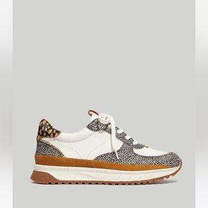 Excellent Condition Madewell Trainer Sneakers in Leather Spot Mix Calf Hair SZ10